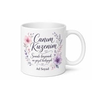 Canım Kuzenim Yazılı İsme Özel Kupa Bardak Hediye Çay Kahve Kupası