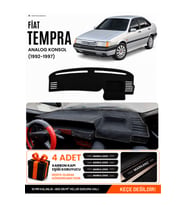 e-biz FIAT TEMPRA (1992-1997) ANALOG KONSOL Uyumlu Torpido Örtüsü, Torpido Kılıfı - Siyah - FI020