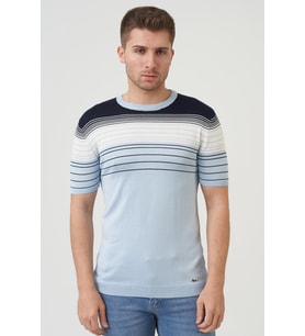 White Stone Charlotte 16014 Slim Fit Sıfır Yaka T-Shirt Bebe Mavisi