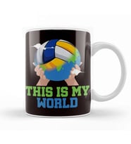 Volleyball My World Ball Sports Beach Volleyball Setter Game Kupa Bardak Porselen
