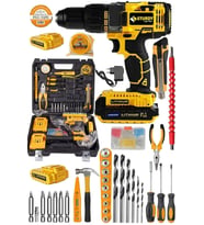 Japon Technology Seri Mt-256 1300m Darbeli Lion Çift Akülü Turbo Şarjlı Matkap 99 Parça Setli