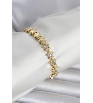 Pirinç Gold Renk Yıldız Model Kadın Bileklik 5886 - 1OL2849-8619