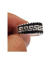 Greek Desenli Klasik 925 Ayar Gümüş Erkek Yüzük