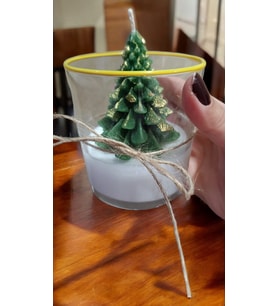Luluyen New Year Yılbaşı Çam Ağacı Bardak Mum