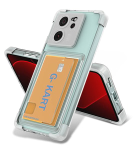 Xiaomi Mi 13T Pro Uyumlu Kılıf Airbag Tasarımlı Şeffaf Kartlıklı Zore G-Kart Kapak