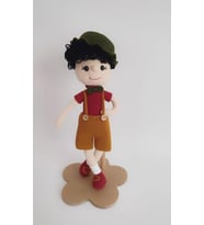Sevimli Oğlan Bebek Amigurumi Organik Oyuncak