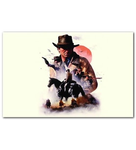 Cakatablo Red Dead Redemption Kompozisyon MDF Tablo