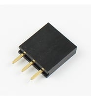 3 Pin Tek Sıra Dişi Header 180 Derece 1x3 Pin 2.54mm Soket Konnektör