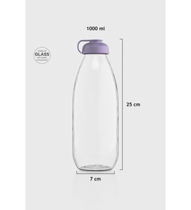 Renga Milky 1000 ml Cam Şişe 181009 Toz Pembe (Lila)
