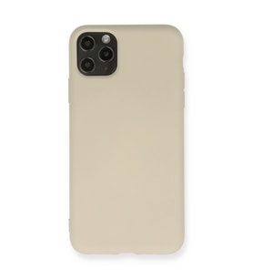 iPhone 11 Pro Max Kılıf Nano İçi Kadife Silikon - Bej