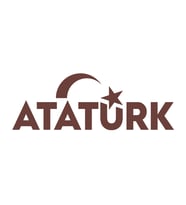 Atatürk yazısı ve Ayyıldız Sticker17x17 Cm Kahverengi