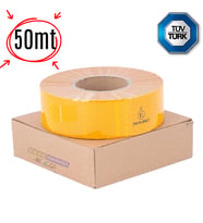 Reflektör Reflektif Petekli Şerit Bant 5 Cm x 50 Metre Sarı Tüvtürk Uyumlu