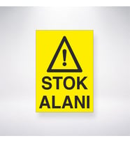 Stok Alanı 21x35 Arkası Yapışkanlı Levha