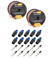 Hepa Merz Connection Paket-16 Hoparlör Kablosu Jack Speakon Konnektör Paketi