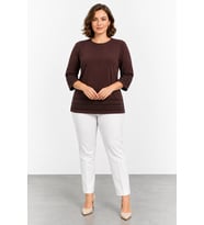 Kadın Ges Kol Sıfır Yaka Triko Bluz W27-3074