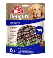 8 in 1 Delights Beef Spirals Biftekli Burgu Köpek Ödülü 6lı