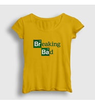 Presmono Kadın Sarı Logo Breaking Bad T-Shirt 185212tt (Sarı)