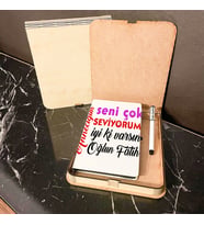 İyi Ki Varsın Annem Ahşap Kutulu Defter Kalem Set