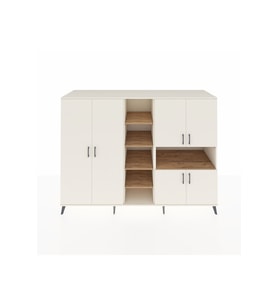 Kronos Dolap 13 Raflı 6 Kapaklı 220x59x163 Aytaşı-Aytaşı/Çam