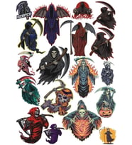 Azrail Sticker Set 18 Parça Telefon, Tablet, Defter, Laptop Sticker