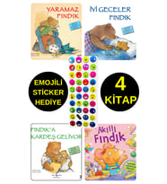 EMOJİLİ STİCKER HEDİYE  - OKUL ÖNCESİ RESİMLİ KİTAPLAR  -  FINDIK SERİSİ