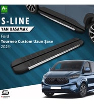 S-Dizayn Ford Tourneo Custom 2 Uzun Şase S-Line Krom Yan Basamak 263 Cm 2023 Üzeri A+ Kalite