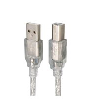 S-Link SL-U2007 7 Metre USB2.0 Yazıcı Kablosu Şeffaf Kalın Örgülü Yazıcı ve Tarayıcı Bağlantı Kablosu
