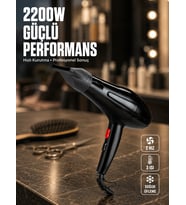 Soğuk Üfleme Özellikli 2200W Profesyonel Fön Makinesi