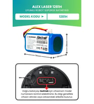 HOMEND Alex Laser 1281H Robot Süpürge Bataryası (Ultra Yüksek Kapasite) 3200mAh Robot Süpürge Pil