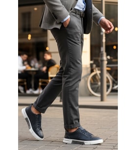 Enoch Hakiki Deri Arma Detaylı Günlük Erkek Sneaker Comfort Taban