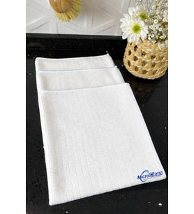 Missclean ( 3 Adet ) Mikrofiber Beyaz Mutfak Bezi Su Emici Leke Tutmaz 40*40 Cm