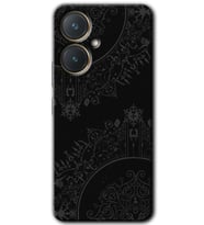 Vivo Y27 Kılıf HD Desen Baskılı Kılıf - Siyah Mandala