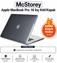 MacBook Pro A2141 Uyumlu Kristal TPU Sert Kılıf 16 inç 2019 Touch Bar Şeffaf Koruma Koruma Siyah