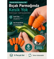 Baş Parmak Koruyucu Silikon Sebze Meyve Soyucu Ayıklayıcı Kesme Seti