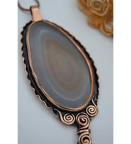 STONEAGE DİLİM AKİK TAŞLI TASARIM KOLYE