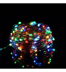Pilli Renkli Peri Led Işık Dekoratif Aydınlatma 5 Metre RGB Led (5343)