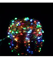 Pilli Renkli Peri Led Işık Dekoratif Aydınlatma 5 Metre RGB Led (5343)
