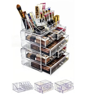 Makyaj Düzenleyici Set 5 Katlı 6 Çekmeceli Akrilik Kalemlik Fırçalık Organizer