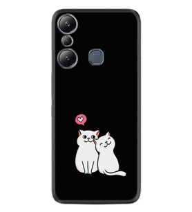 Infınix Hot 20i Kılıf Silikon Desen Özel Seri Love Cats 1690