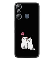 Infınix Hot 20i Kılıf Silikon Desen Özel Seri Love Cats 1690
