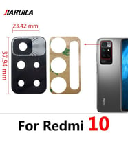 Tkgz Xiaomi Redmi 10 Arka Kamera Camı Lens Yapışkanlı