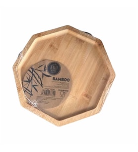 BAMBOO SEKİZGEN SUNUMLUK 20*20*1.5CM