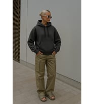 Kadın Kapüşonlu Cepli İçi Polarlı Sweatshirt (Antrasit)