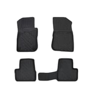 Peugeot 208 2012-2019 ile Uyumlu Carbon Desenli Ultra Premium Havuzlu Oto Paspas (Çok Renkli)