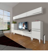 Decoraktiv Eko 9 Mdf Std Silver Tv Ünitesi Tv Sehpası (Beyaz)