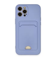 Apple İphone 12 Pro Max Kılıf Kelvin Kartvizitli Silikon - Lila