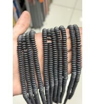 Hematit Taşı Rondela Kesim Mat Siyah 8x3mm Doğal Taş Dizi