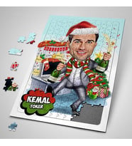 Kişiye Özel Mutlu Seneler Erkeğe Karikatürlü Puzzle