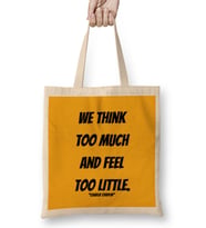 Charlie Chaplin Quotes Art Gift Vintage Retro Style Bez Çanta Uzun Saplı