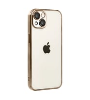iPhone 15 Kamera Korumalı Lensli Silikon - Çöl Titanyum